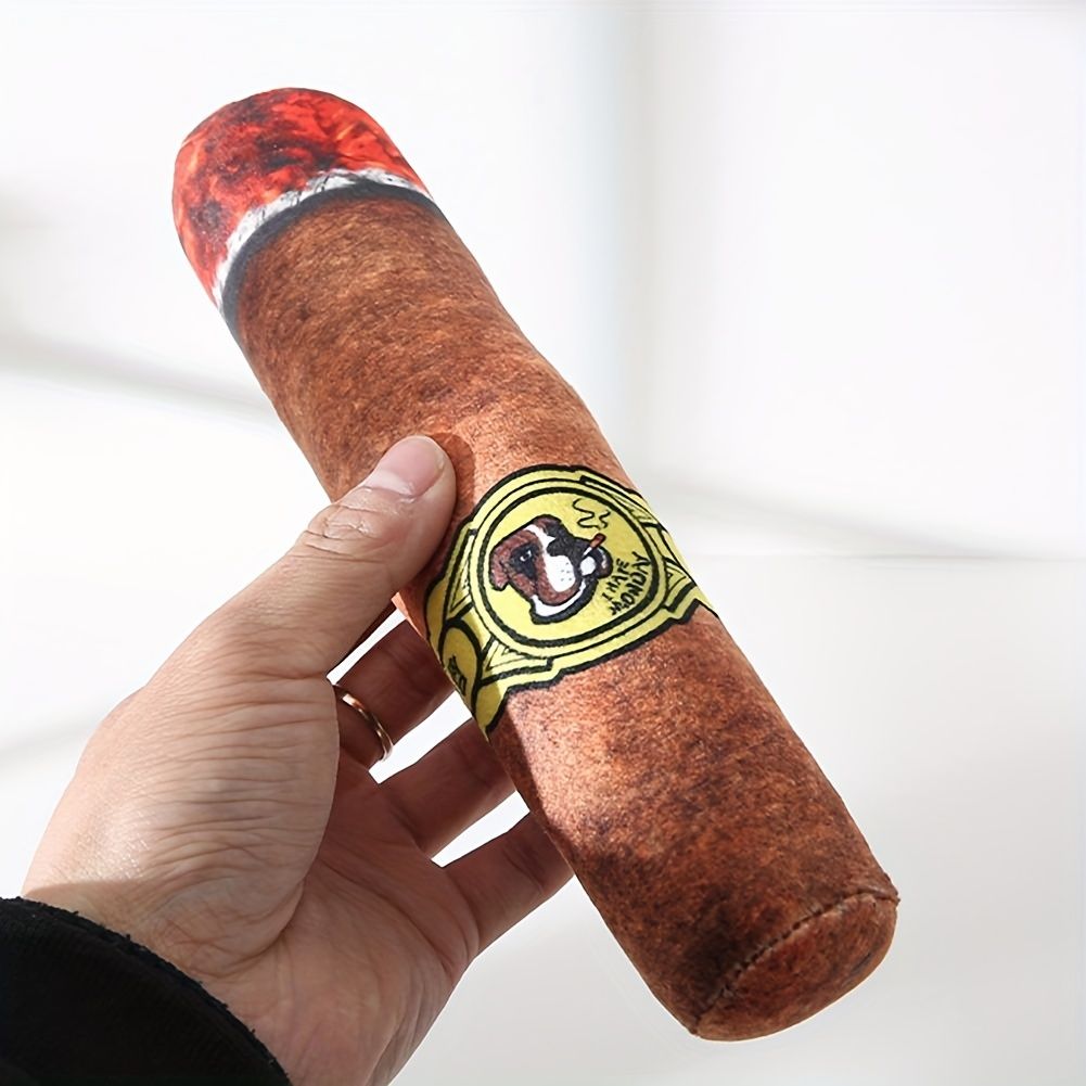 Plush Cigar Squeaky Dog Toys, Funny Cute Dog Gifts
