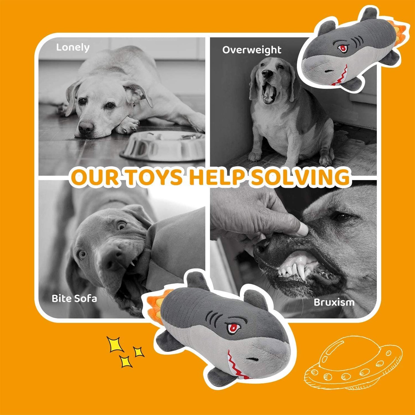 Squeaky Plush Dog Toys Indestructible; Set Durable No Stuffing Dog Toys; Cuddly Soft Chew Bundle as Dog Chew Toys; Tough Dog Toys for Puppy Small Medium Dogs Interactive Dog Toys for Training