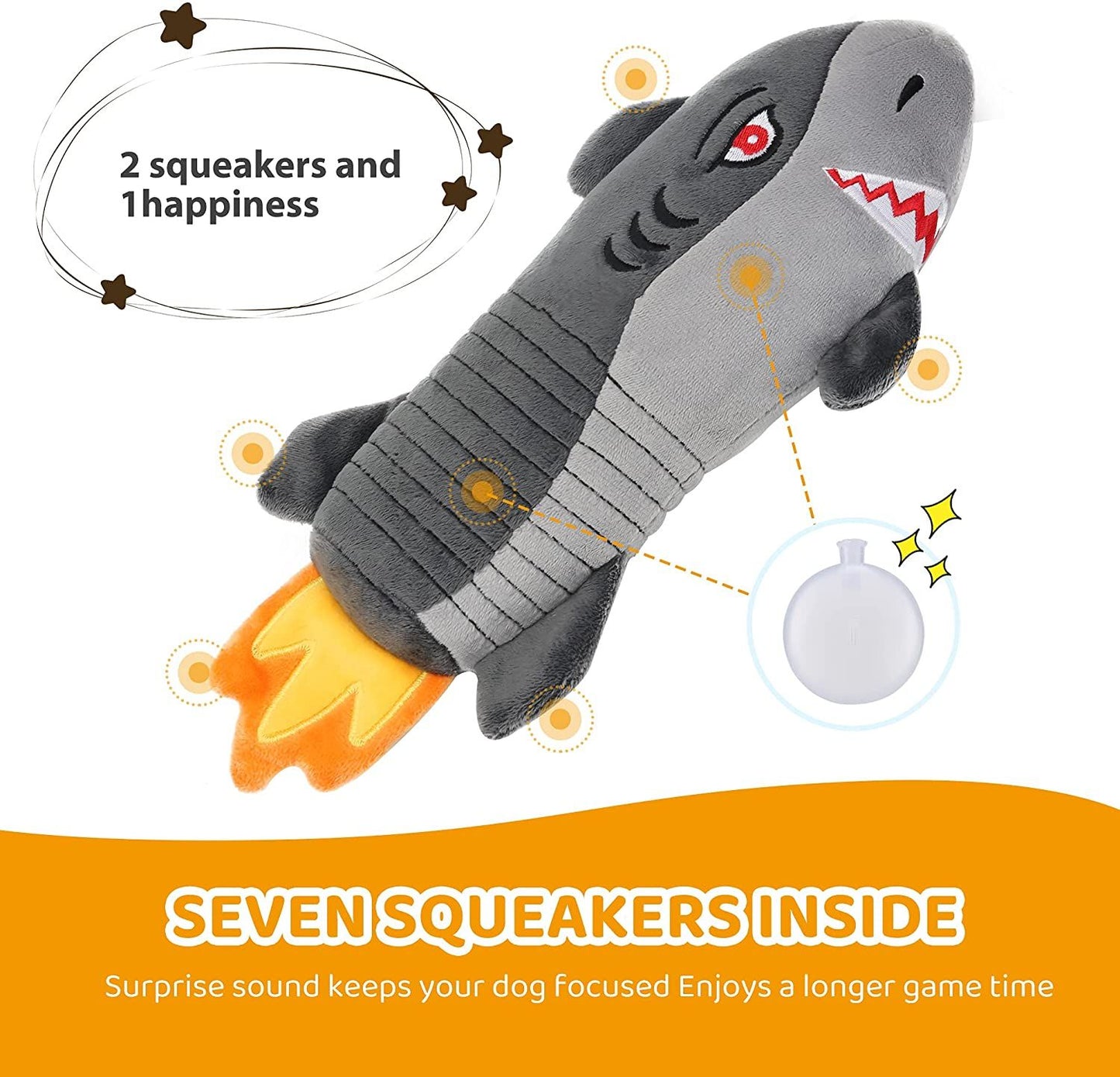 Squeaky Plush Dog Toys Indestructible; Set Durable No Stuffing Dog Toys; Cuddly Soft Chew Bundle as Dog Chew Toys; Tough Dog Toys for Puppy Small Medium Dogs Interactive Dog Toys for Training