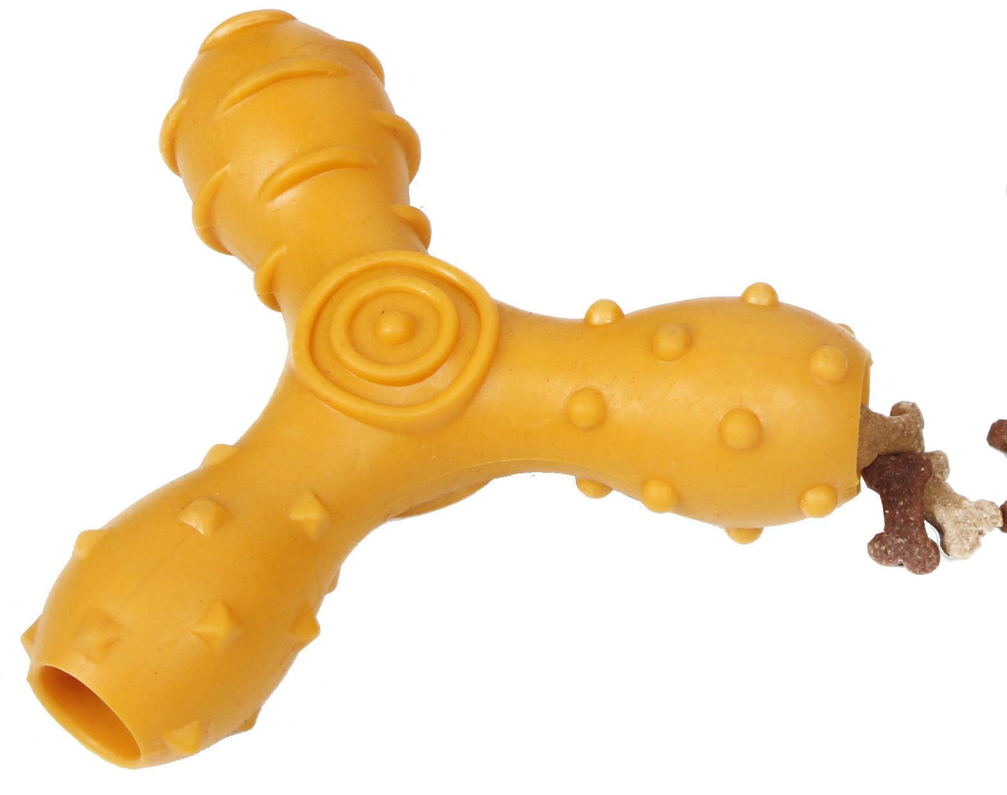 Pet Life 'Tri-Chew' Treat Dispensing and Chewing Interactive TPR Dog Toy