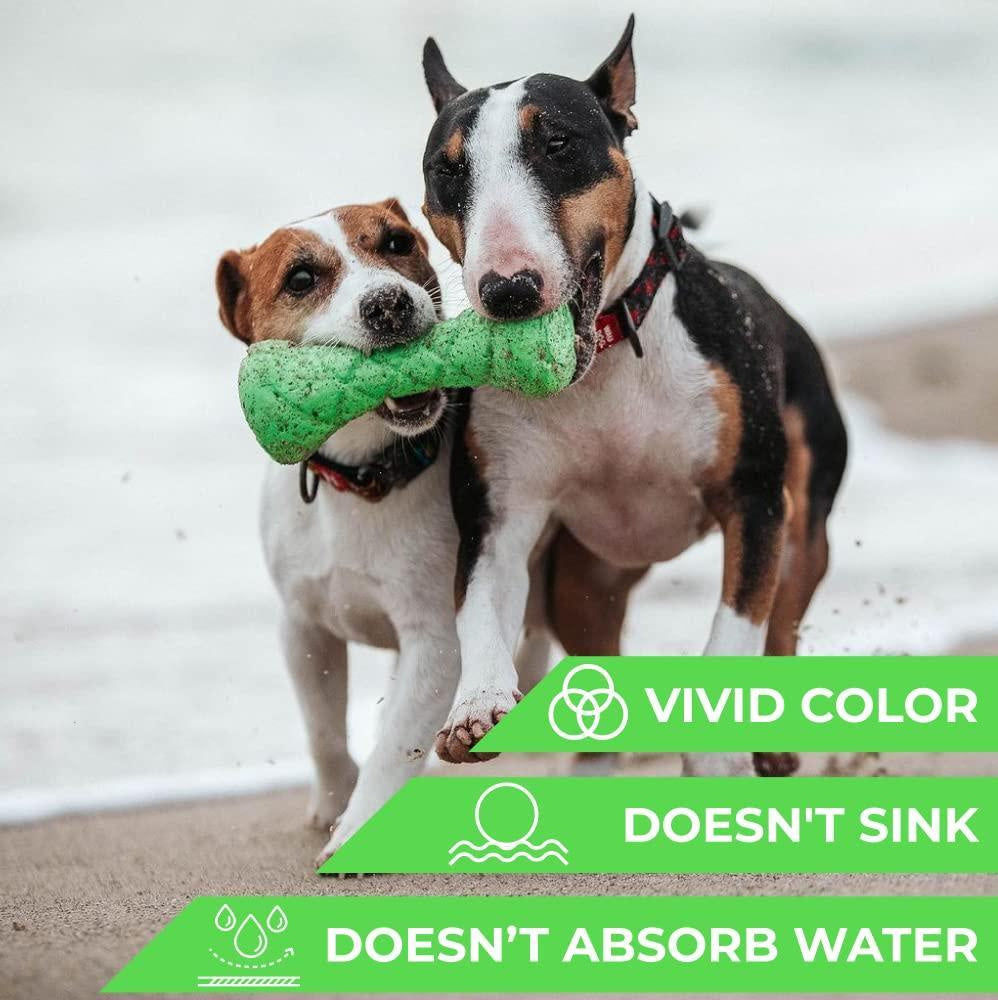 Dumbbell Dog Fetch Toy Outdoor Barbell Dog Toy for Small Medium and Large Breed Dogs Floating Dog Toy Dog Ball & Dog Frisbee Alt Outside Dog Yard Toys Best Dog Birthday Gift Green
